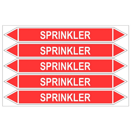 Značení potrubí, sprinkler